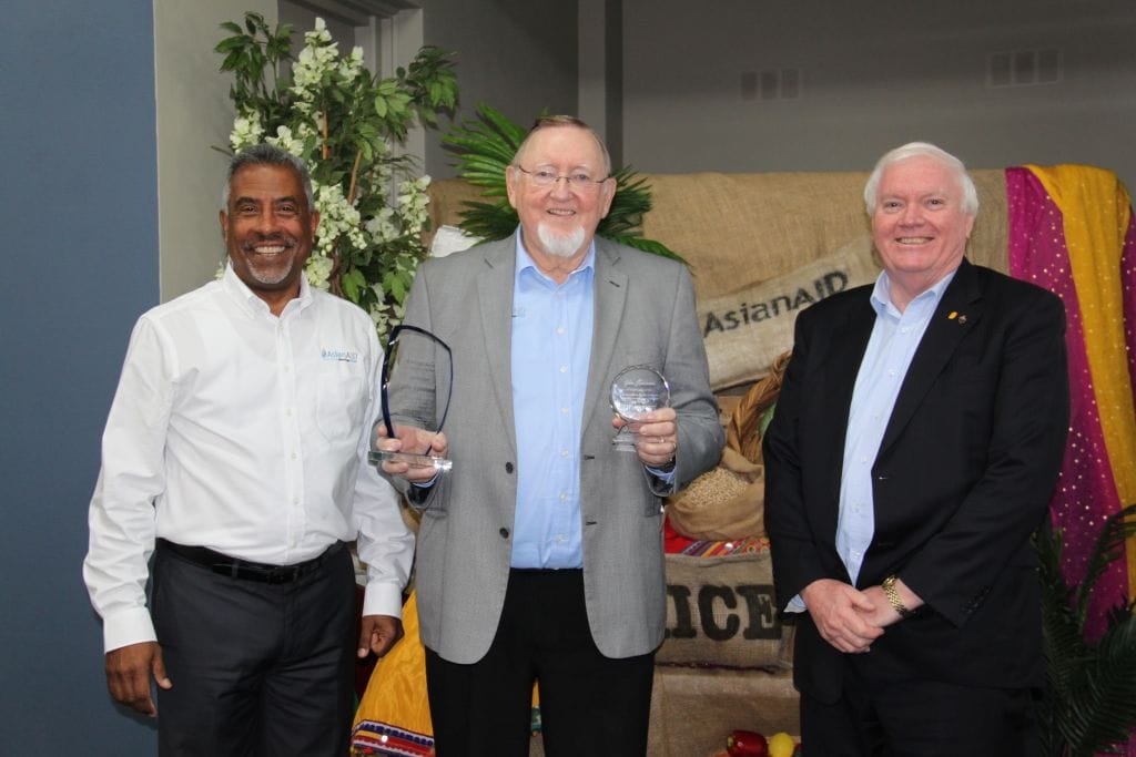 Colin John and David life membership trophies