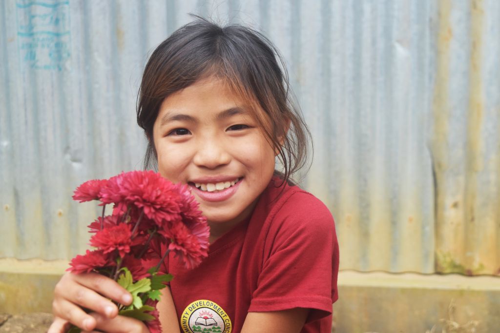 Girl with flower