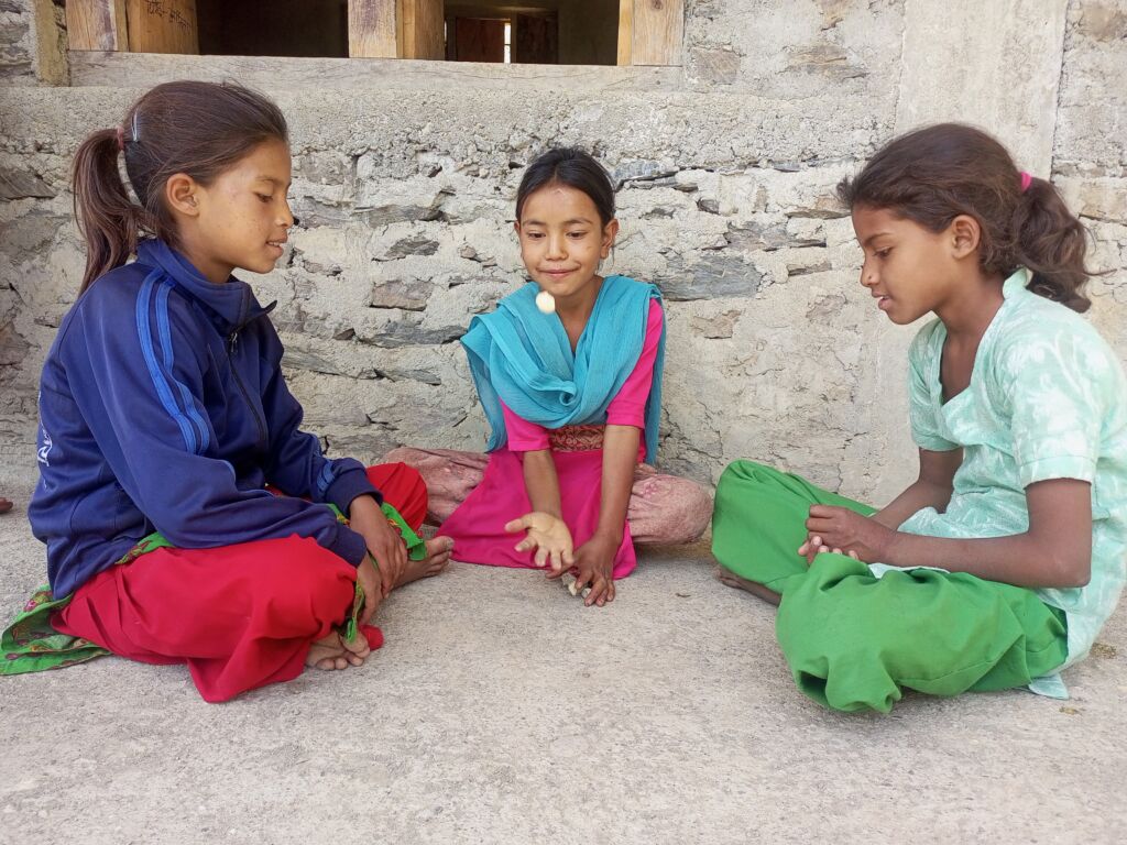 Karishma playing with friends at school 1